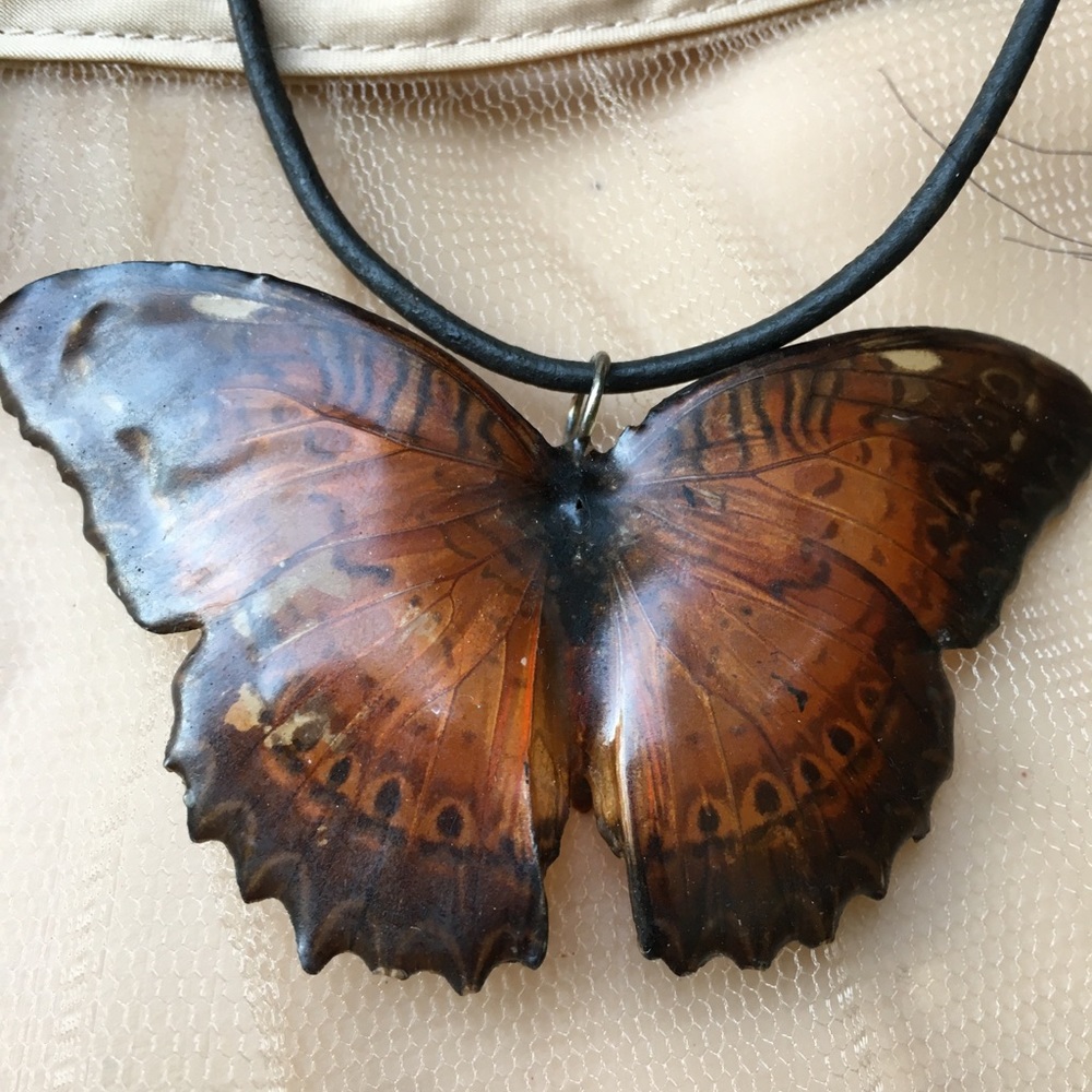REAL WAX BUTTERFLY NECKLACE